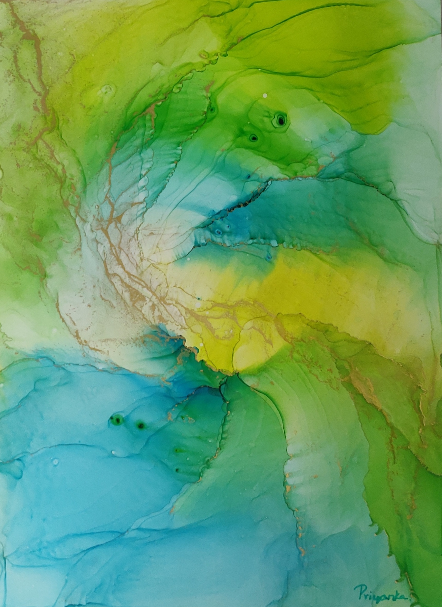 Colorful Abstract Alcohol Ink Art